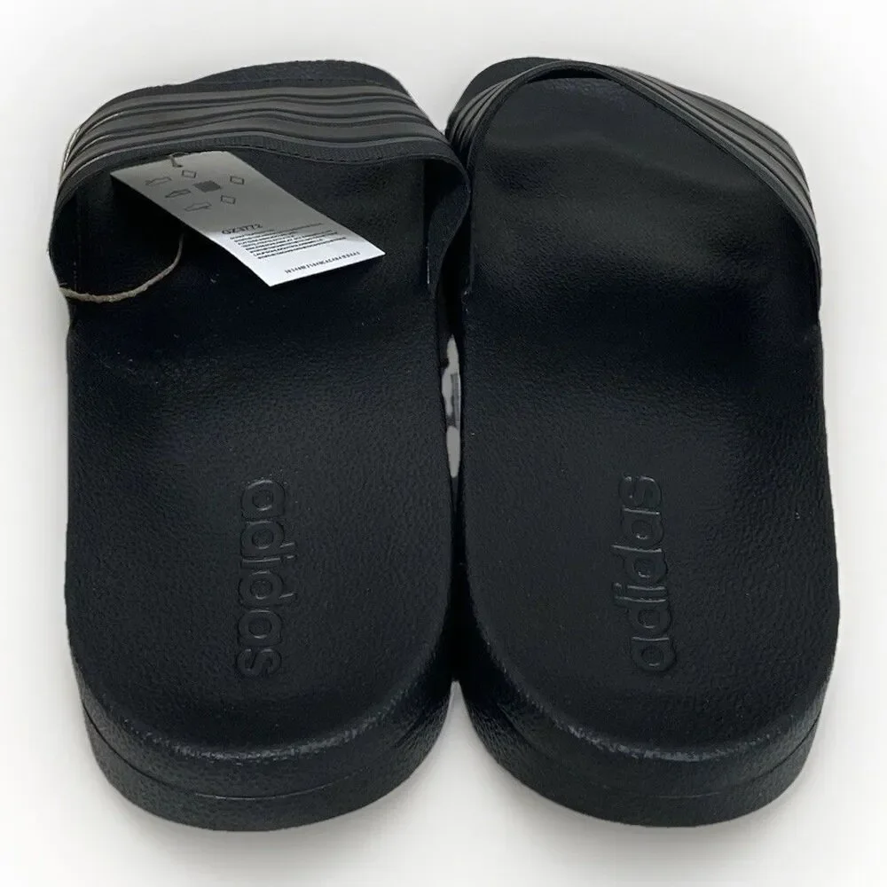 Adidas Adilette Shower Slip On Slides Men 12 Women 13 Core Triple Black GZ3772